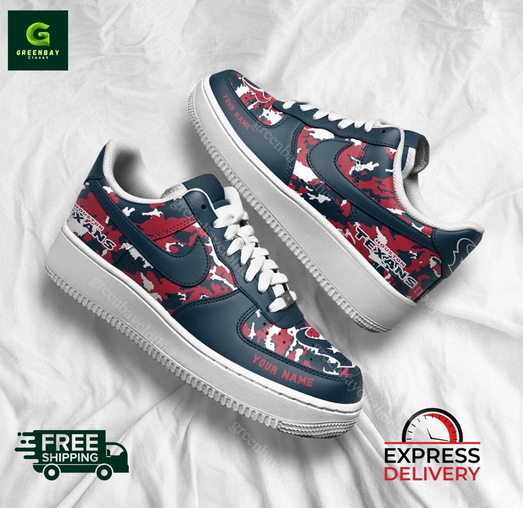 Houston Texans Personalized Camo Collection Air Force 1 Shoes