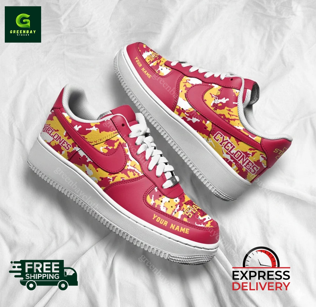 Iowa State Cyclones Personalized Camo Collection Air Force 1 Shoes