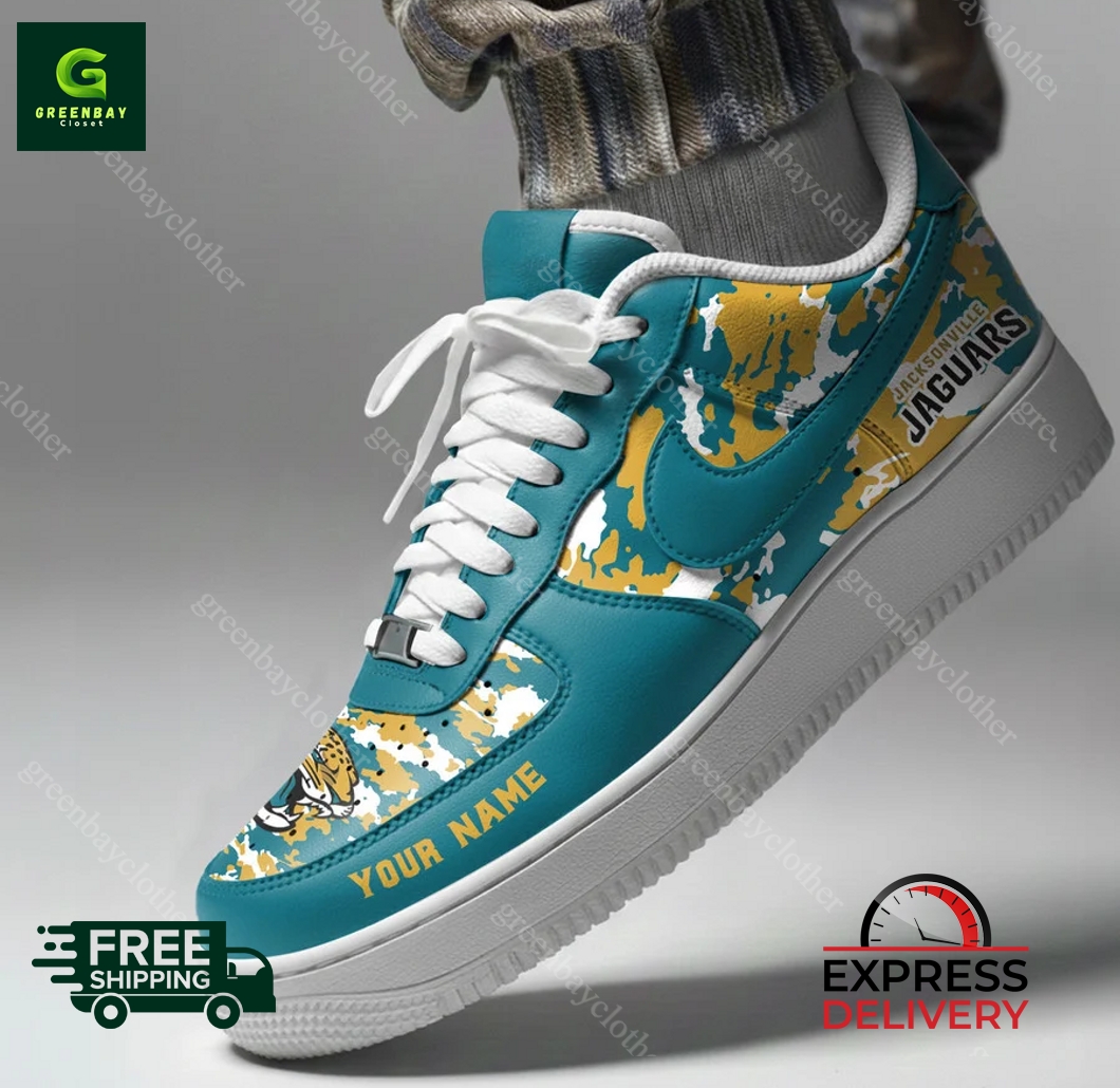 Jacksonville Jaguars Personalized Camo Collection Air Force 1 Shoes