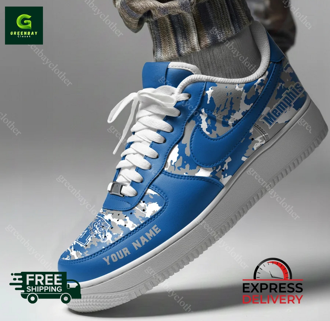 Memphis Tigers Personalized Camo Collection Air Force 1 Shoes
