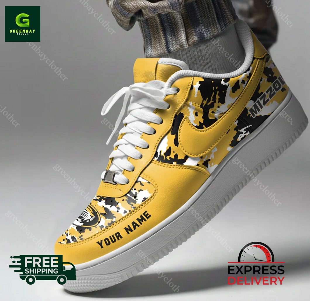Missouri Tigers Personalized Camo Collection Air Force 1 Shoes