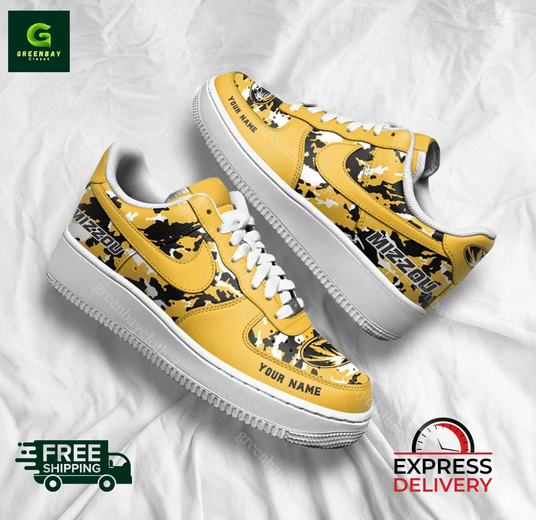 Missouri Tigers Personalized Camo Collection Air Force 1 Shoes
