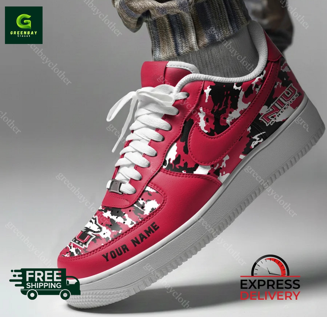 Northern Illinois Huskies Personalized Camo Collection Air Force 1 Shoes