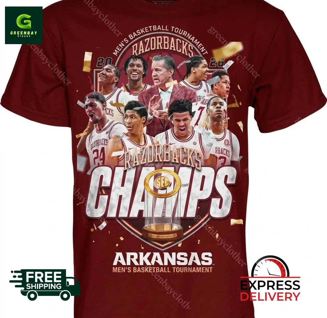 Arkansas Men’s Basketball Tournament Champs 3d Shirt