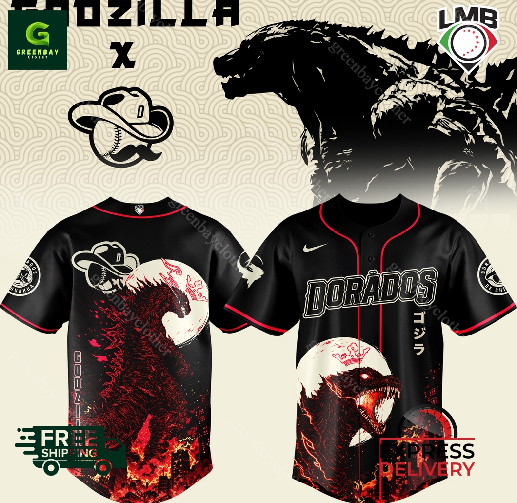Chihuahua Dorados Godzilla Minus Zero Baseball Jersey