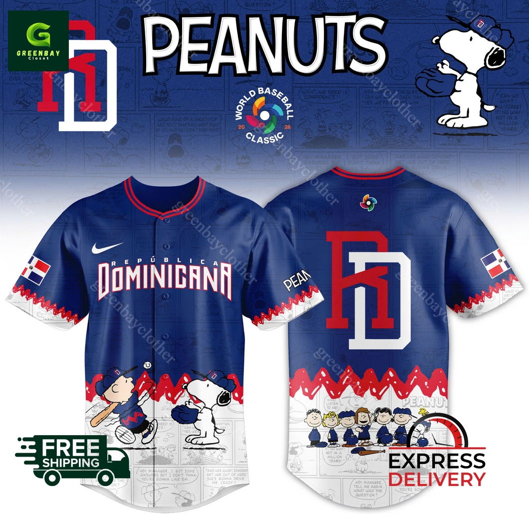 Dominican Republic Peanuts 2026 World Baseball Jersey