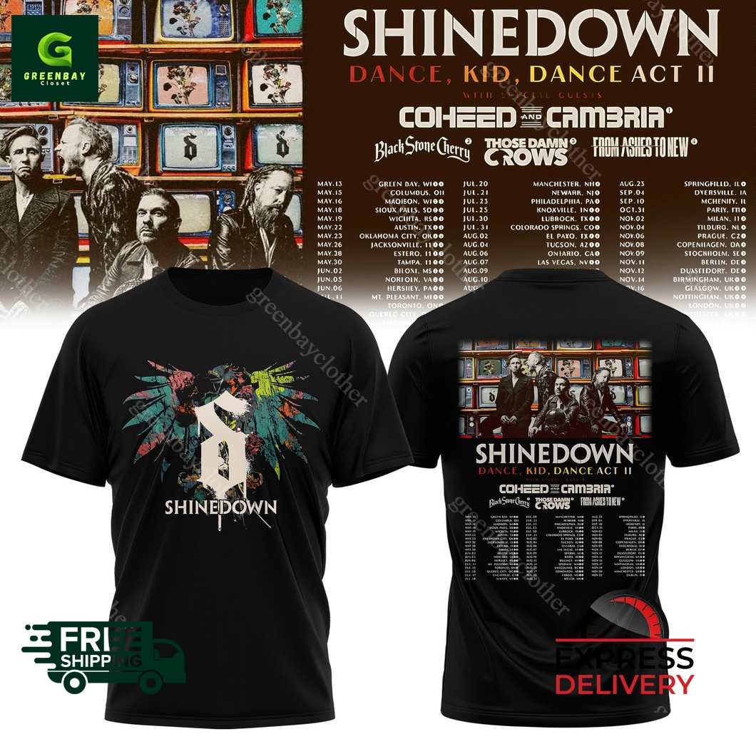 Shinedown Dance Kid Dance Act II World Tour 3d Shirt