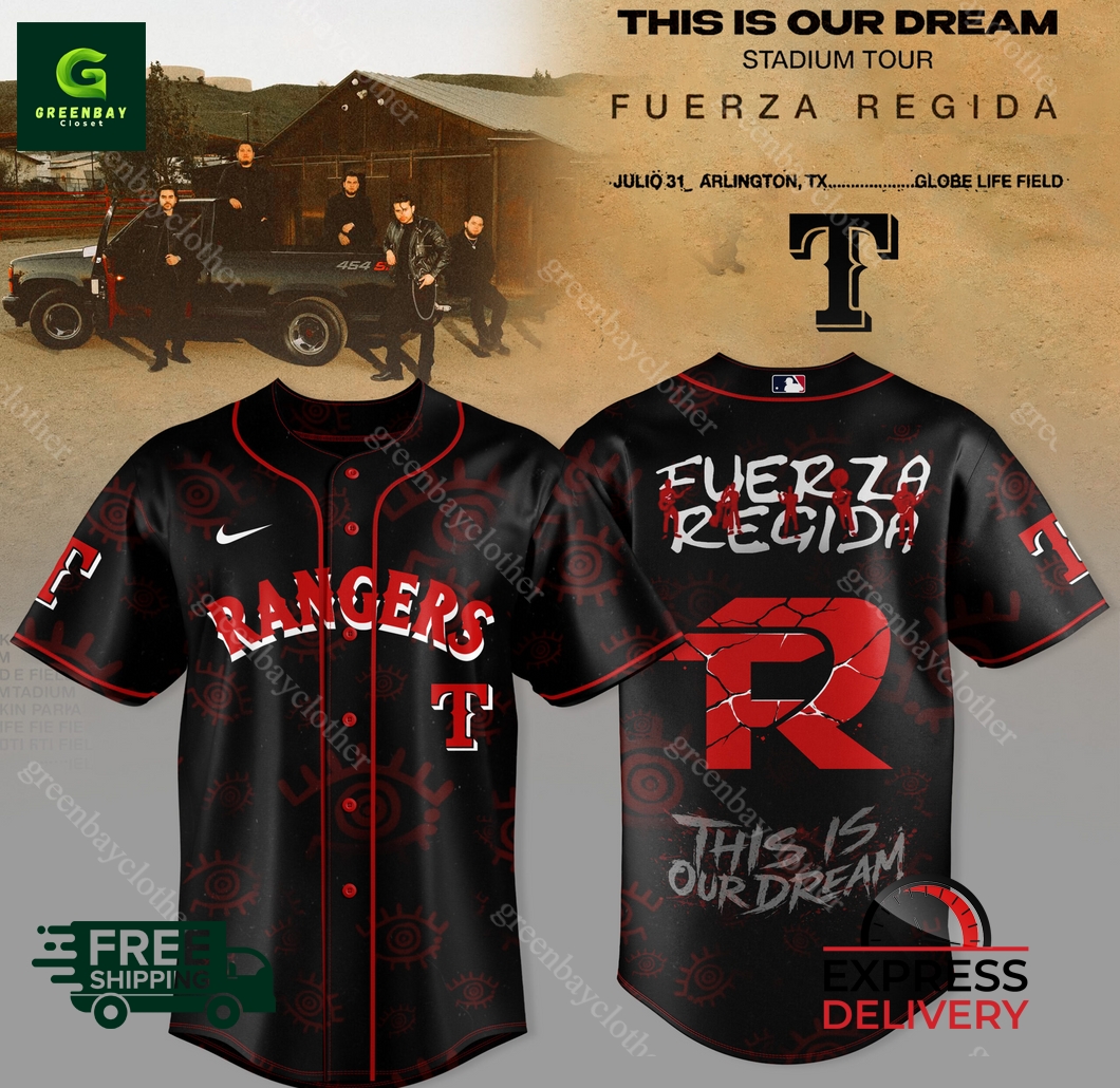 Texas Rangers Fuerza Regida This Is Our Dream Stadium Tour 2026 Jersey